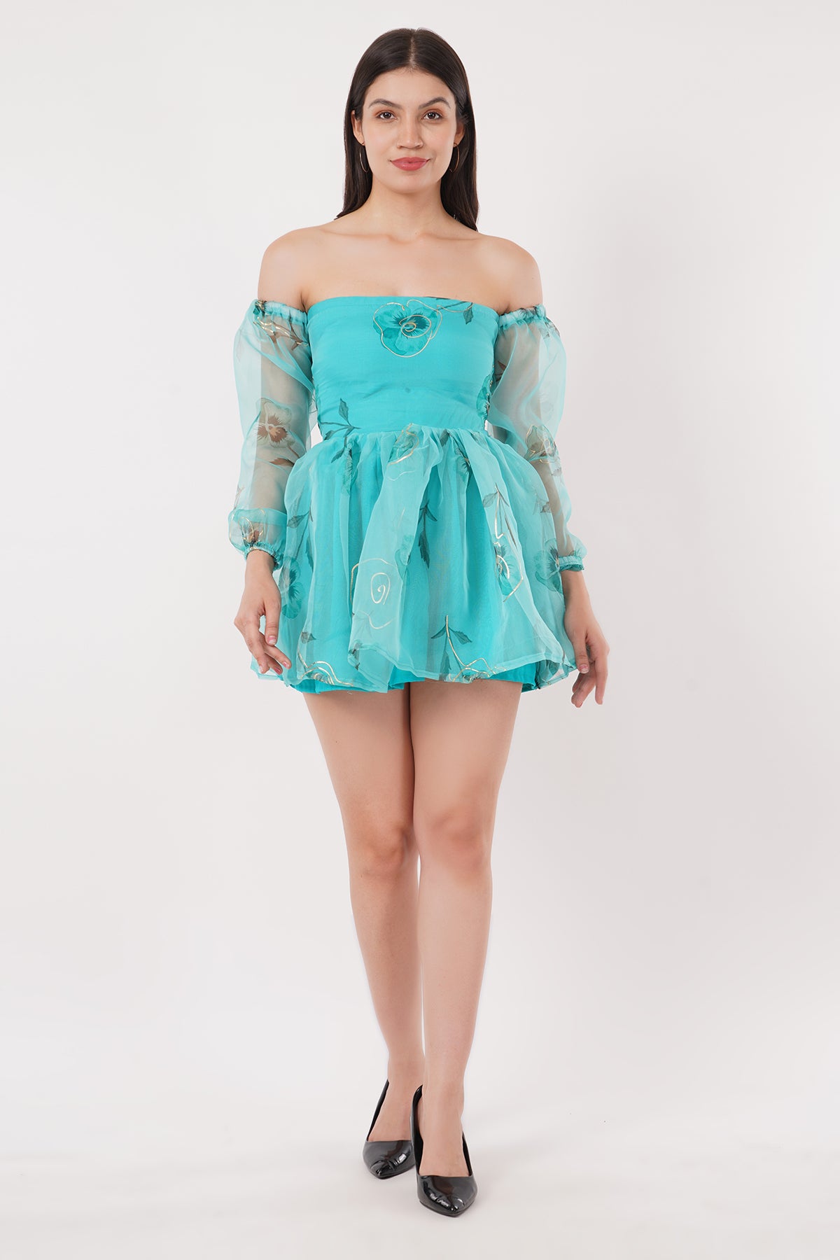 Sky Blue Organza Dress