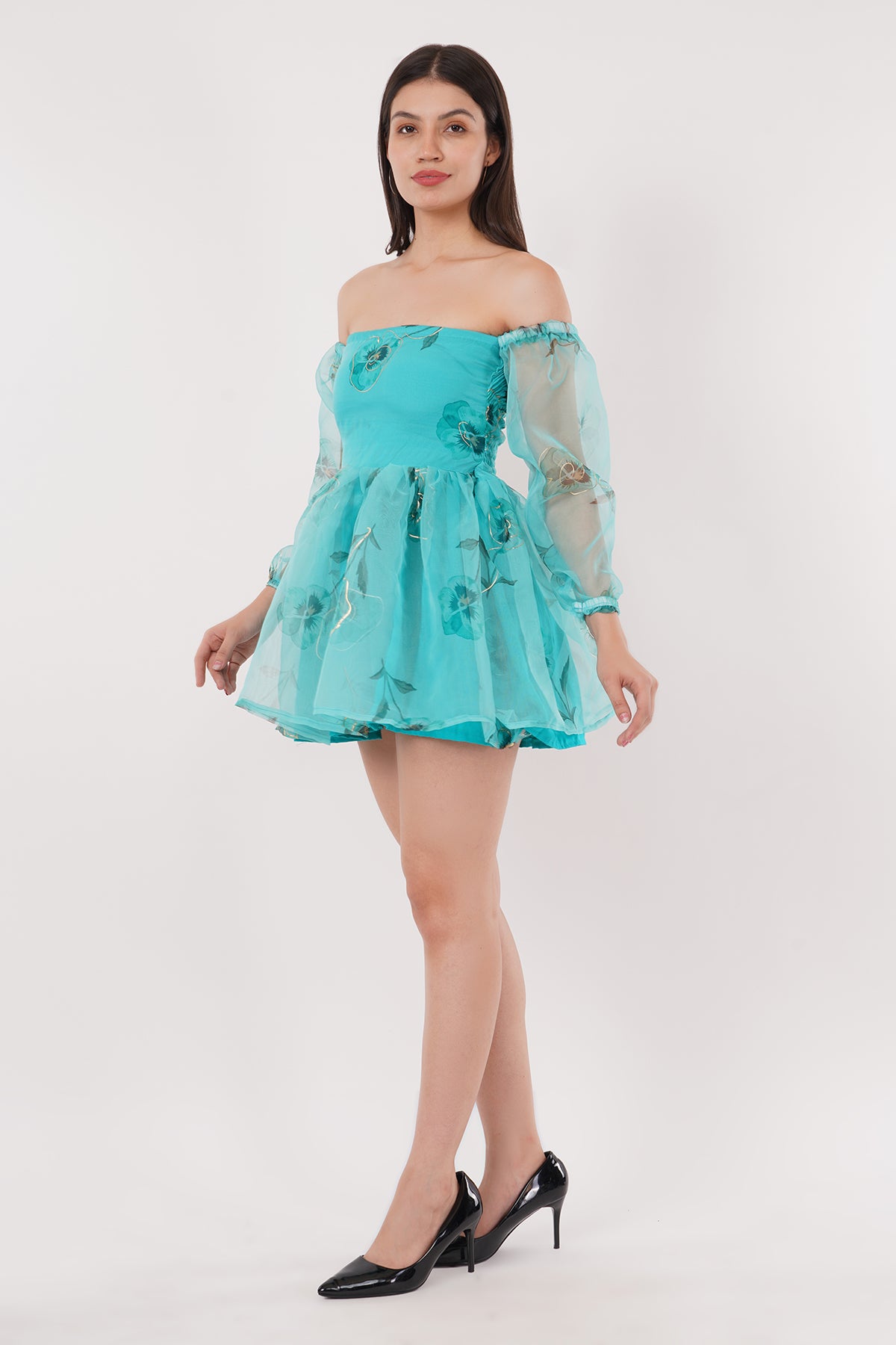 Sky Blue Organza Dress