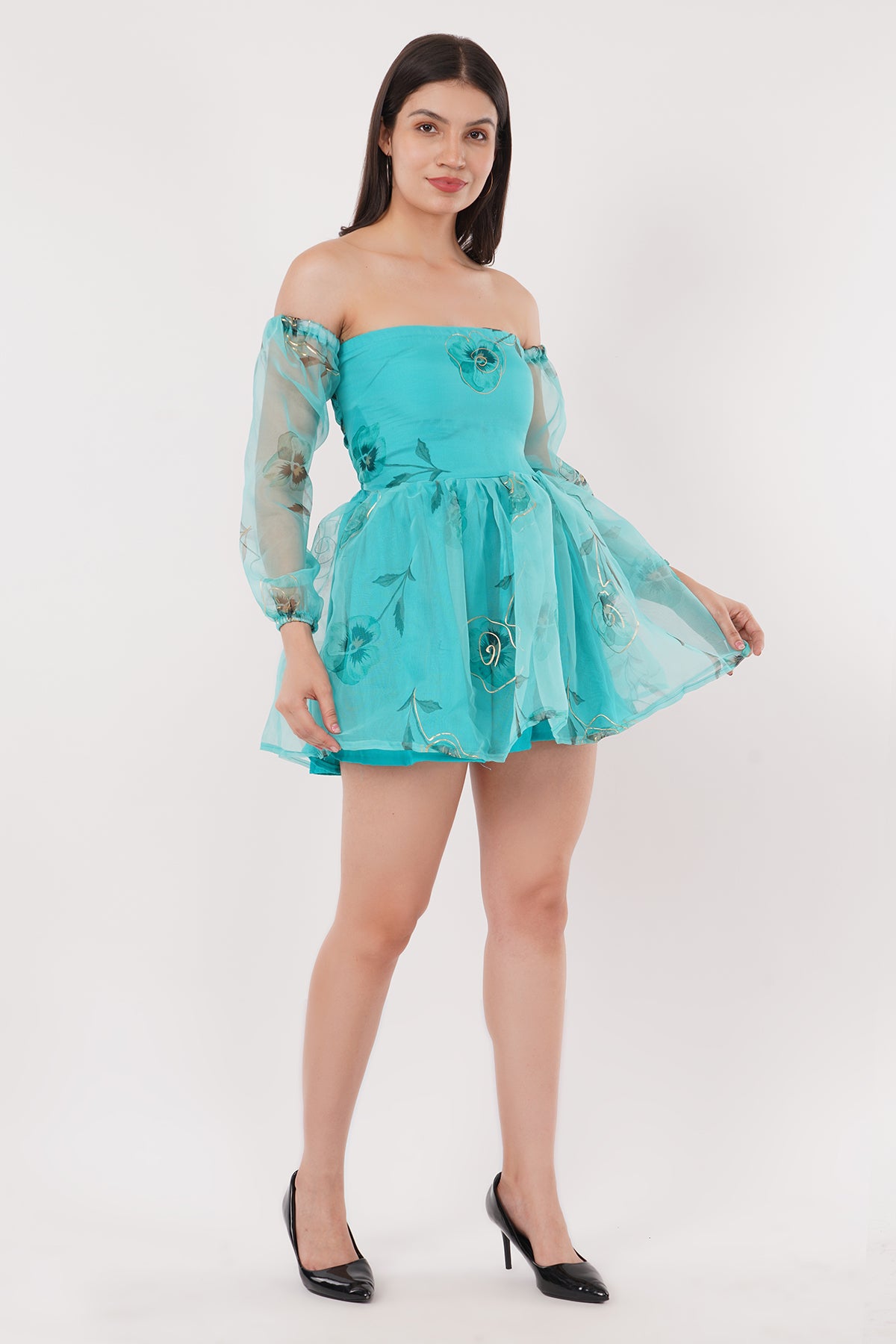 Sky Blue Organza Dress