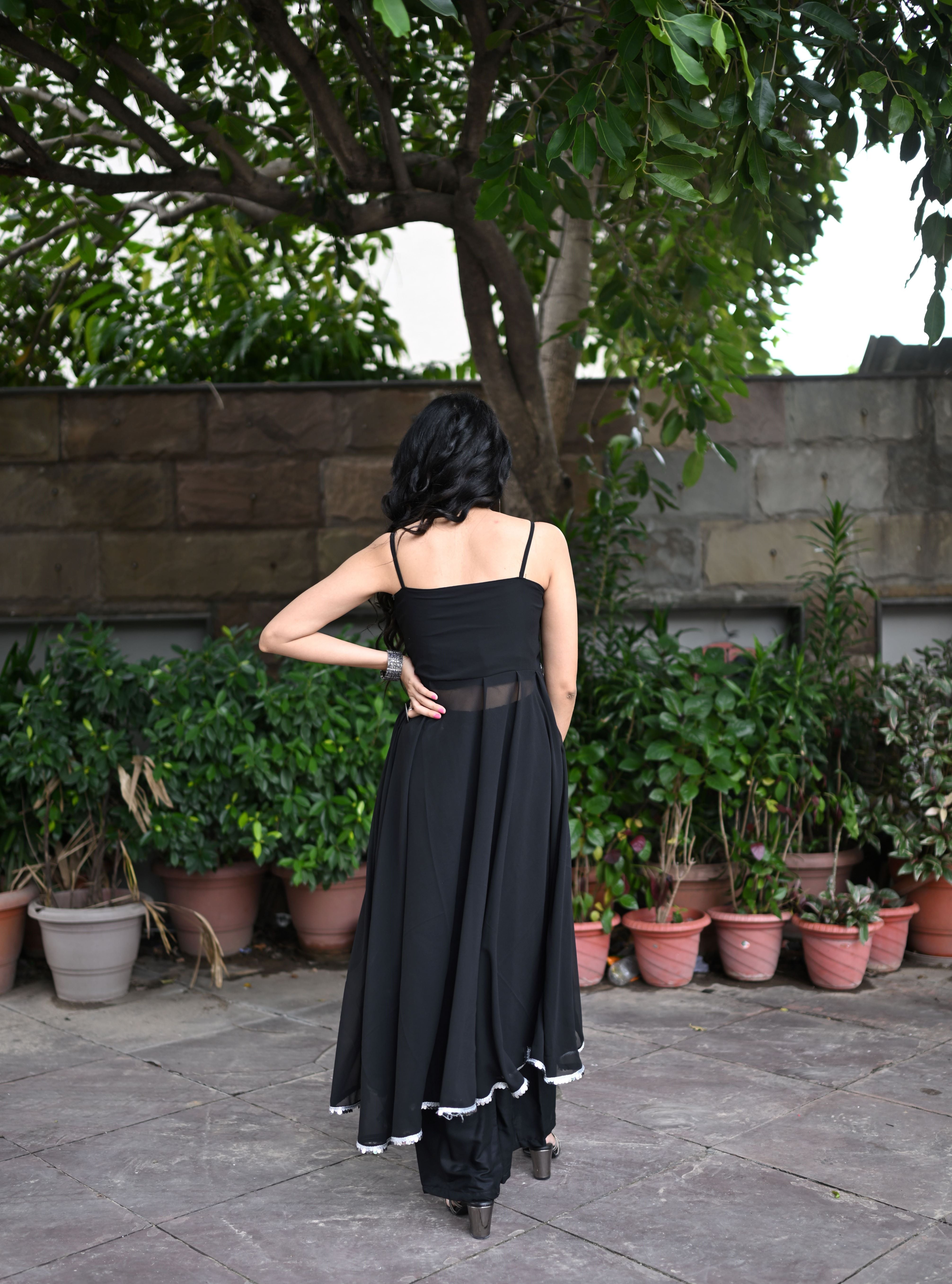 Aadhya Black Anarkali Suit