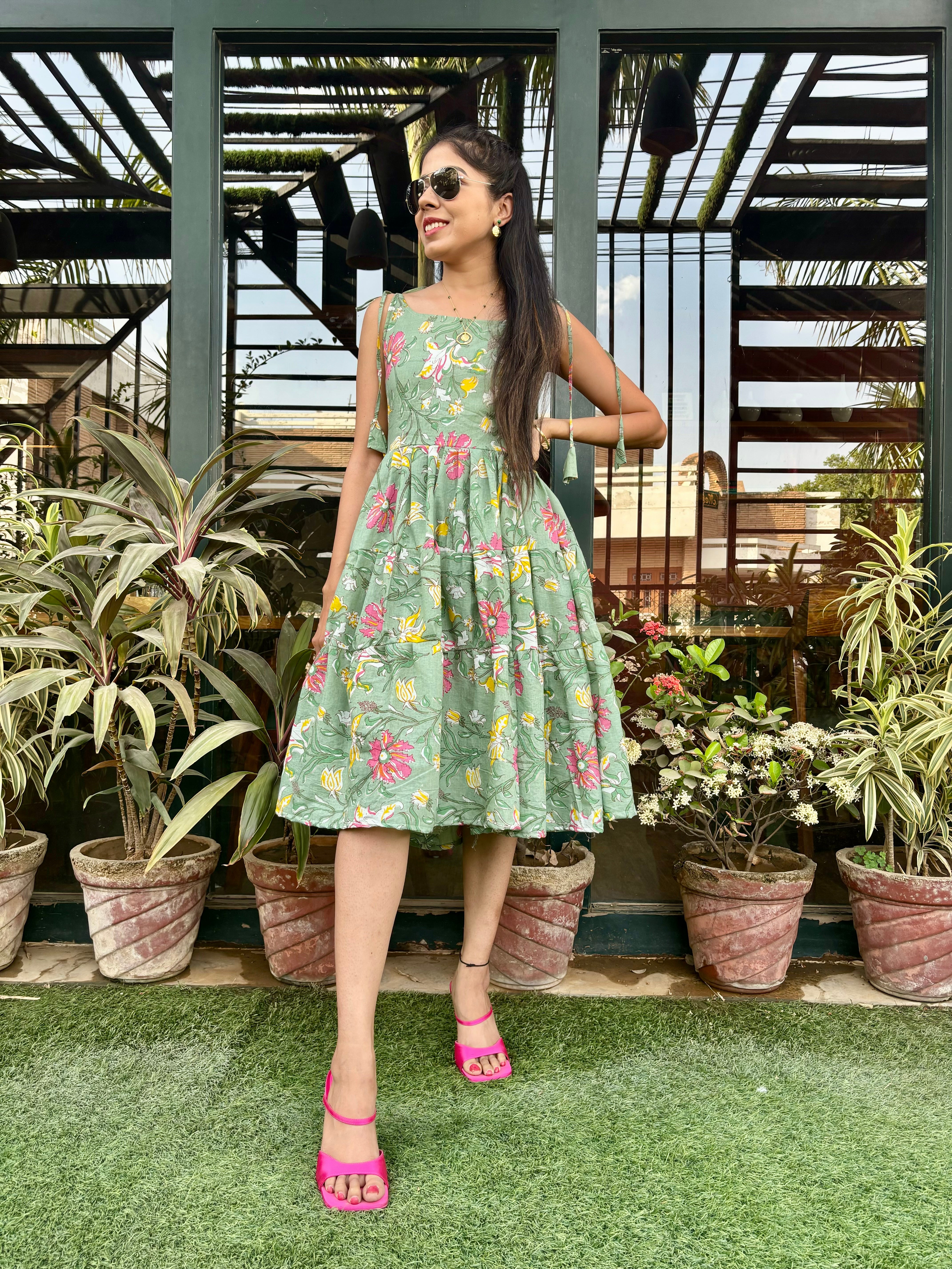 Aisha Floral Print Dress