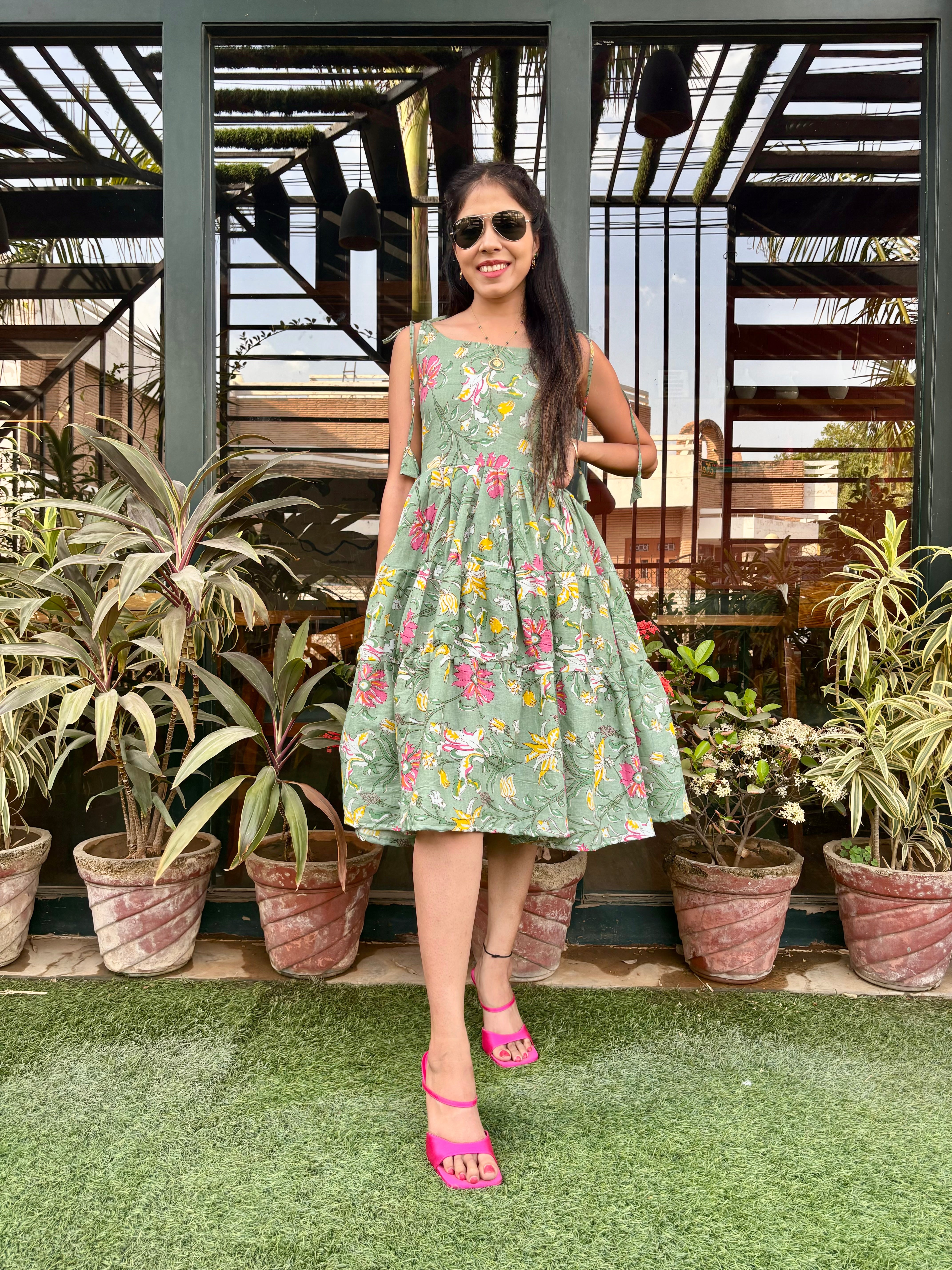 Aisha Floral Print Dress