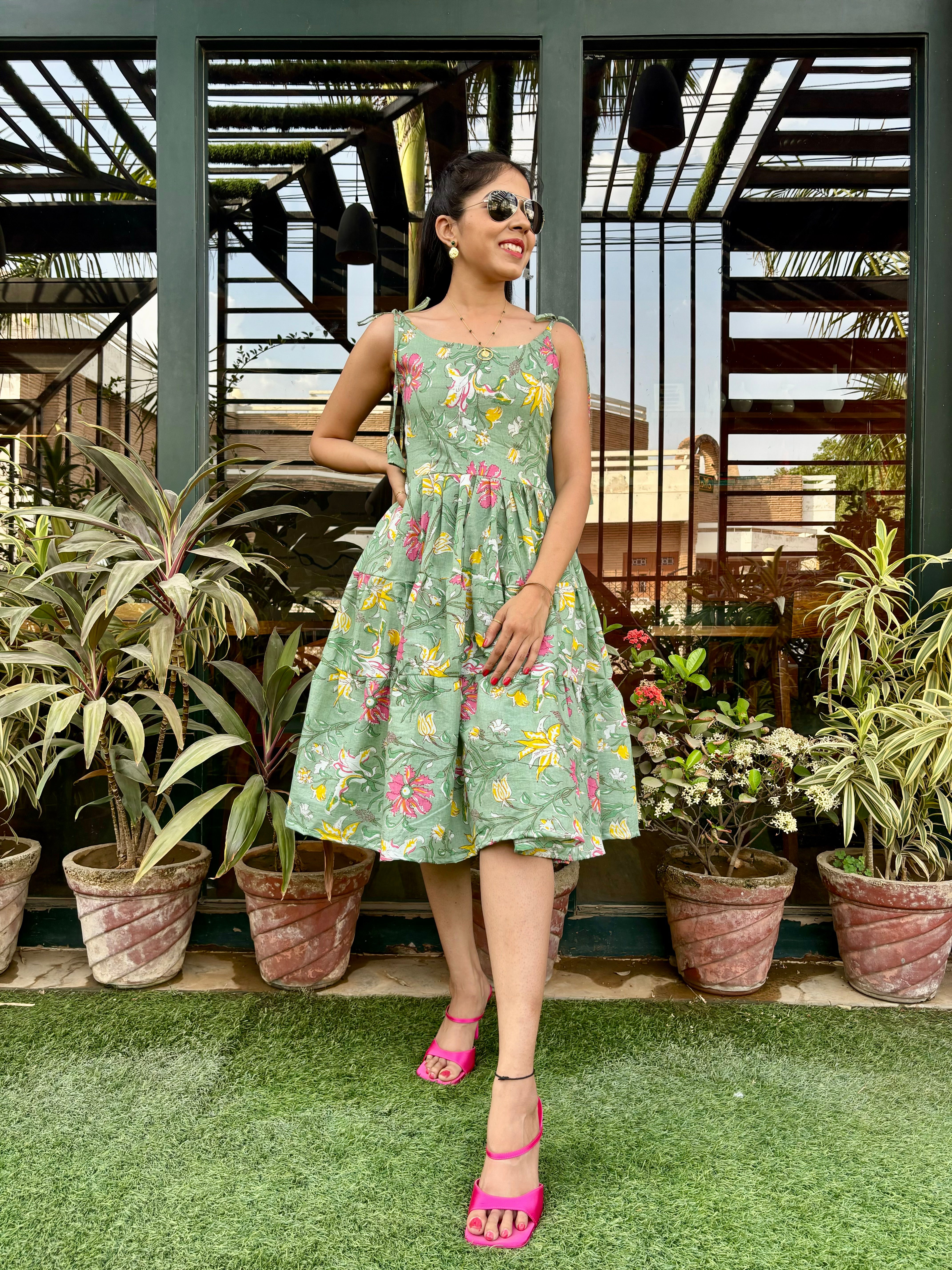 Aisha Floral Print Dress