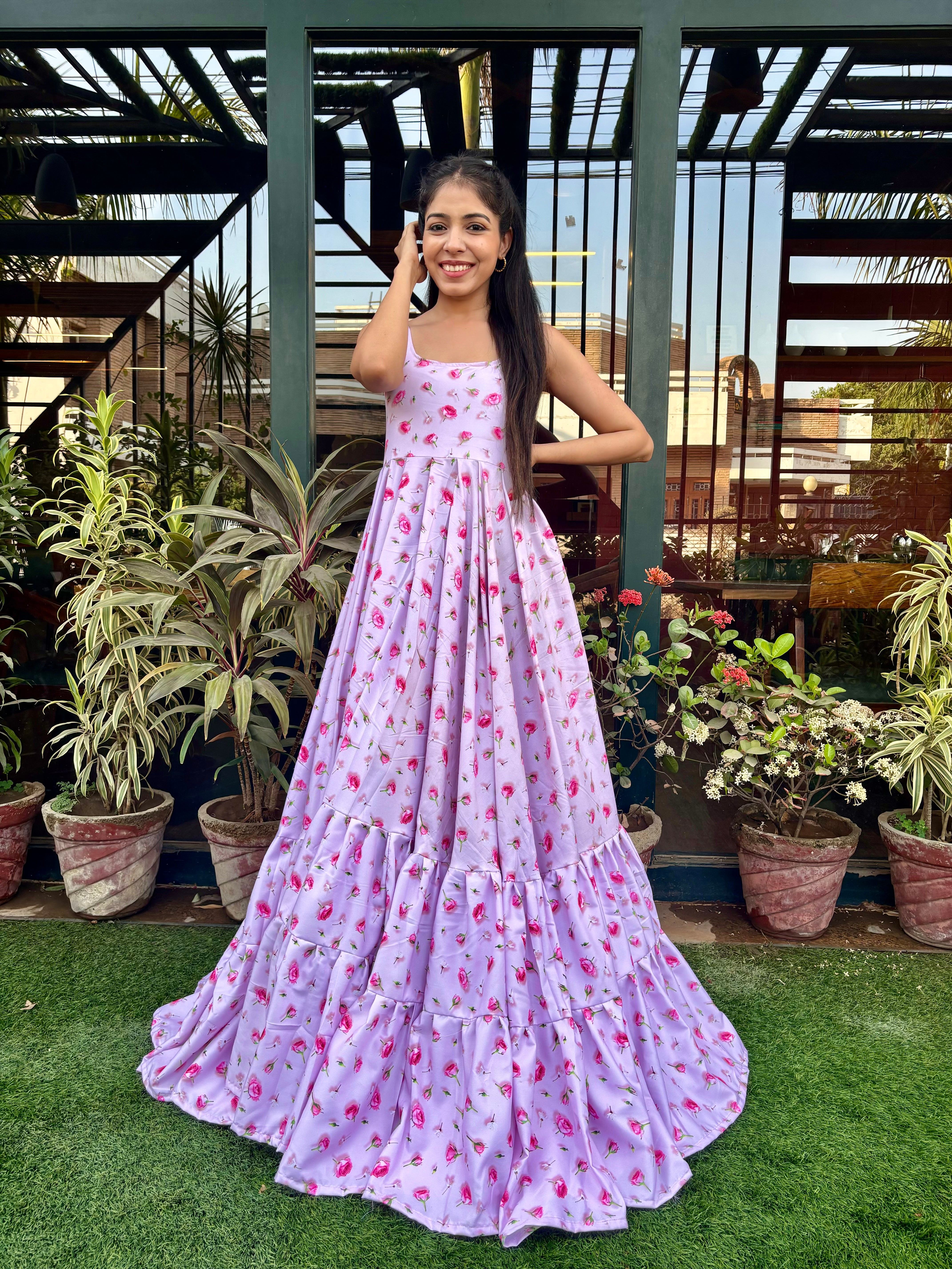 Baby Pink Floral Gown