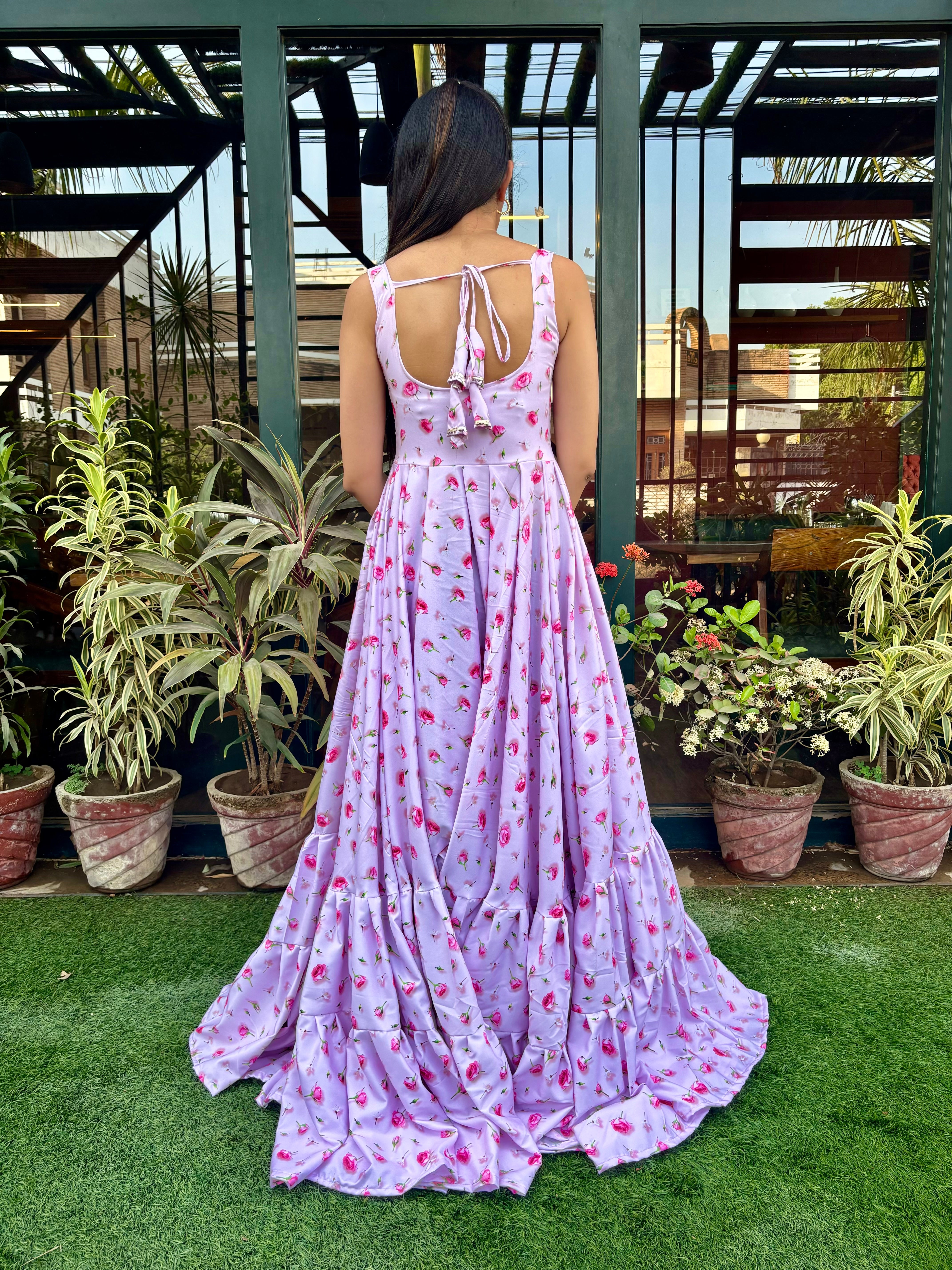 Baby Pink Floral Gown