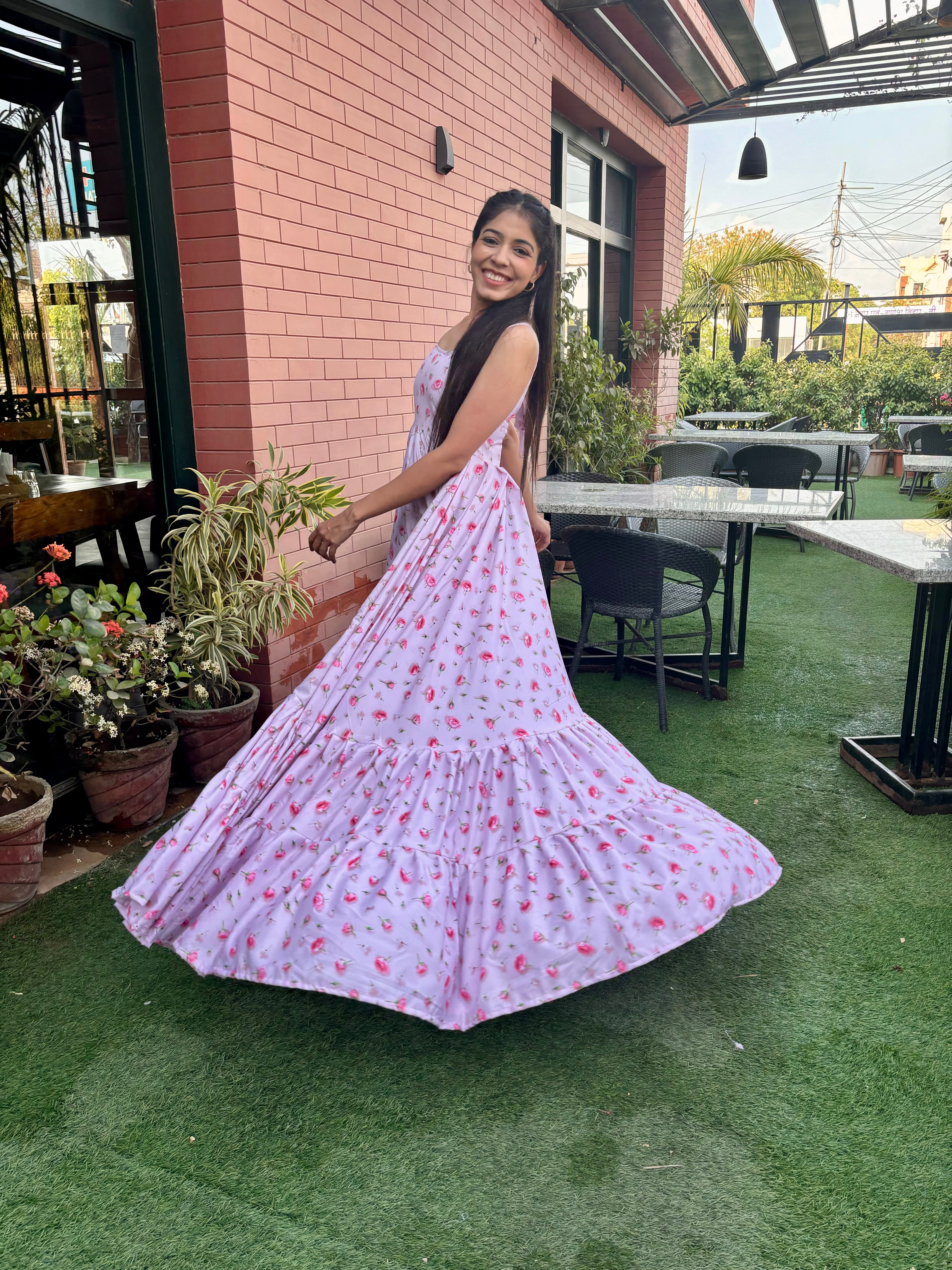 Baby Pink Floral Gown