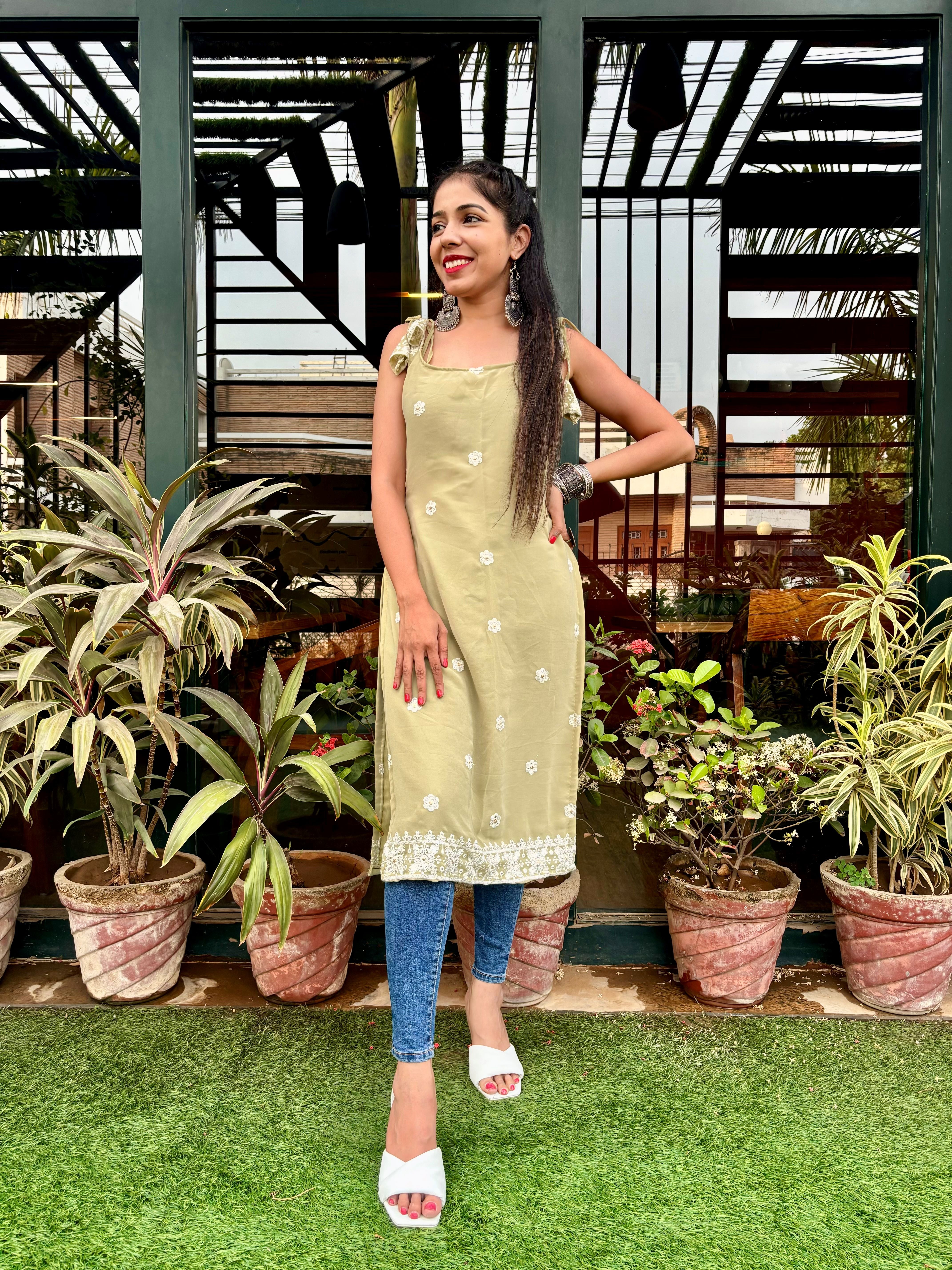 Pastel Green Chikankari Kurta