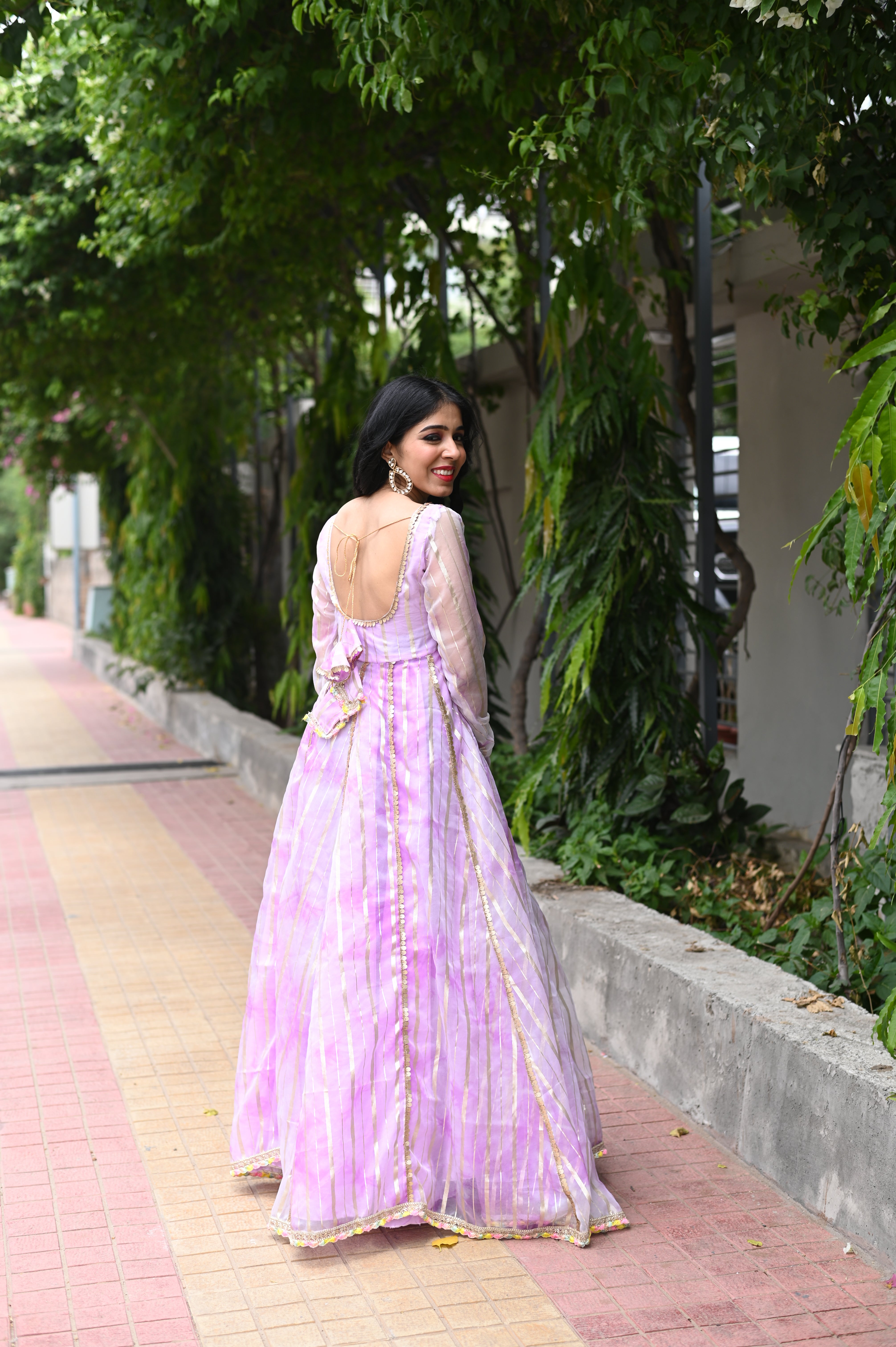 Lavender Organza Gown