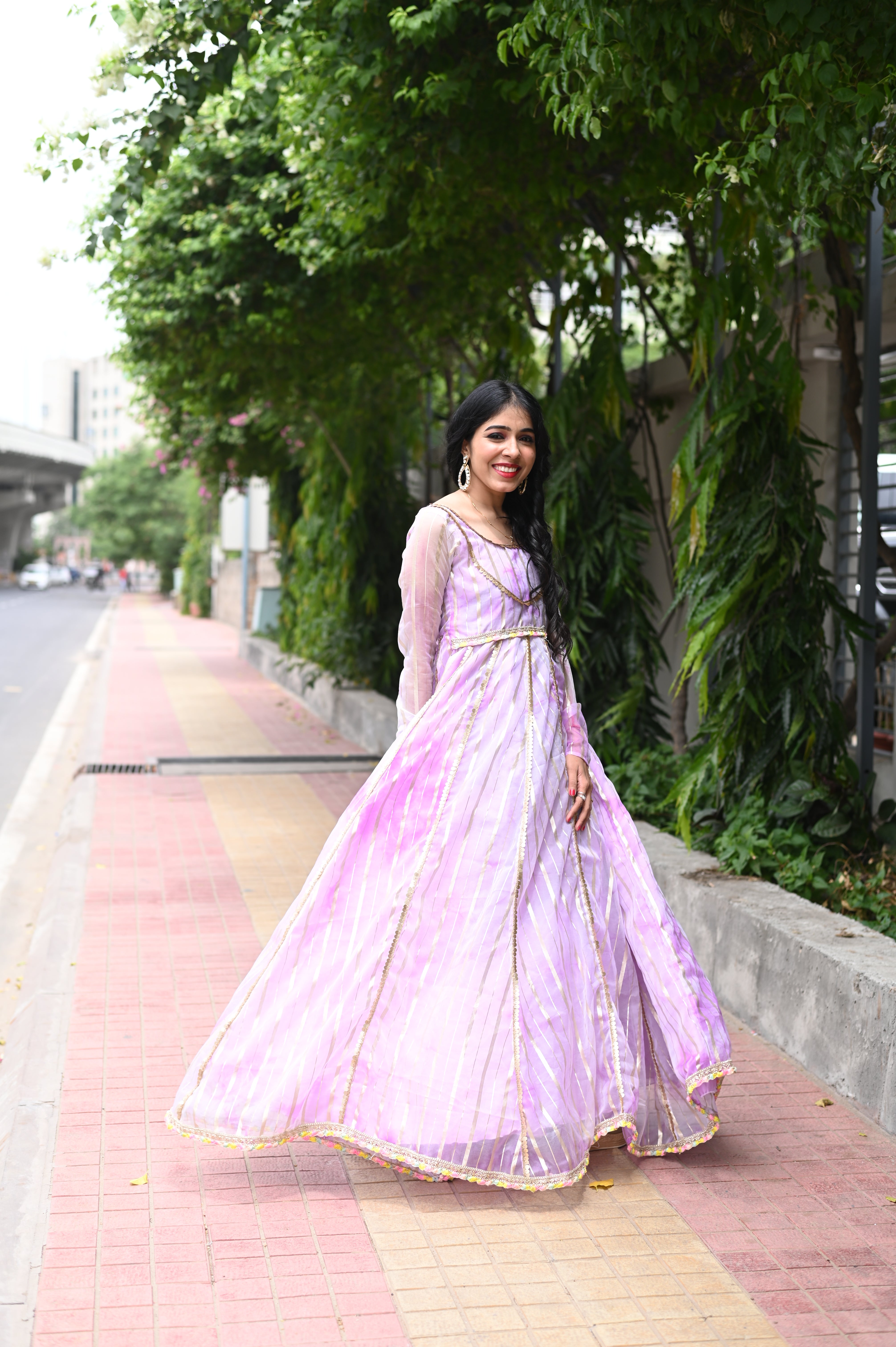 Lavender Organza Gown