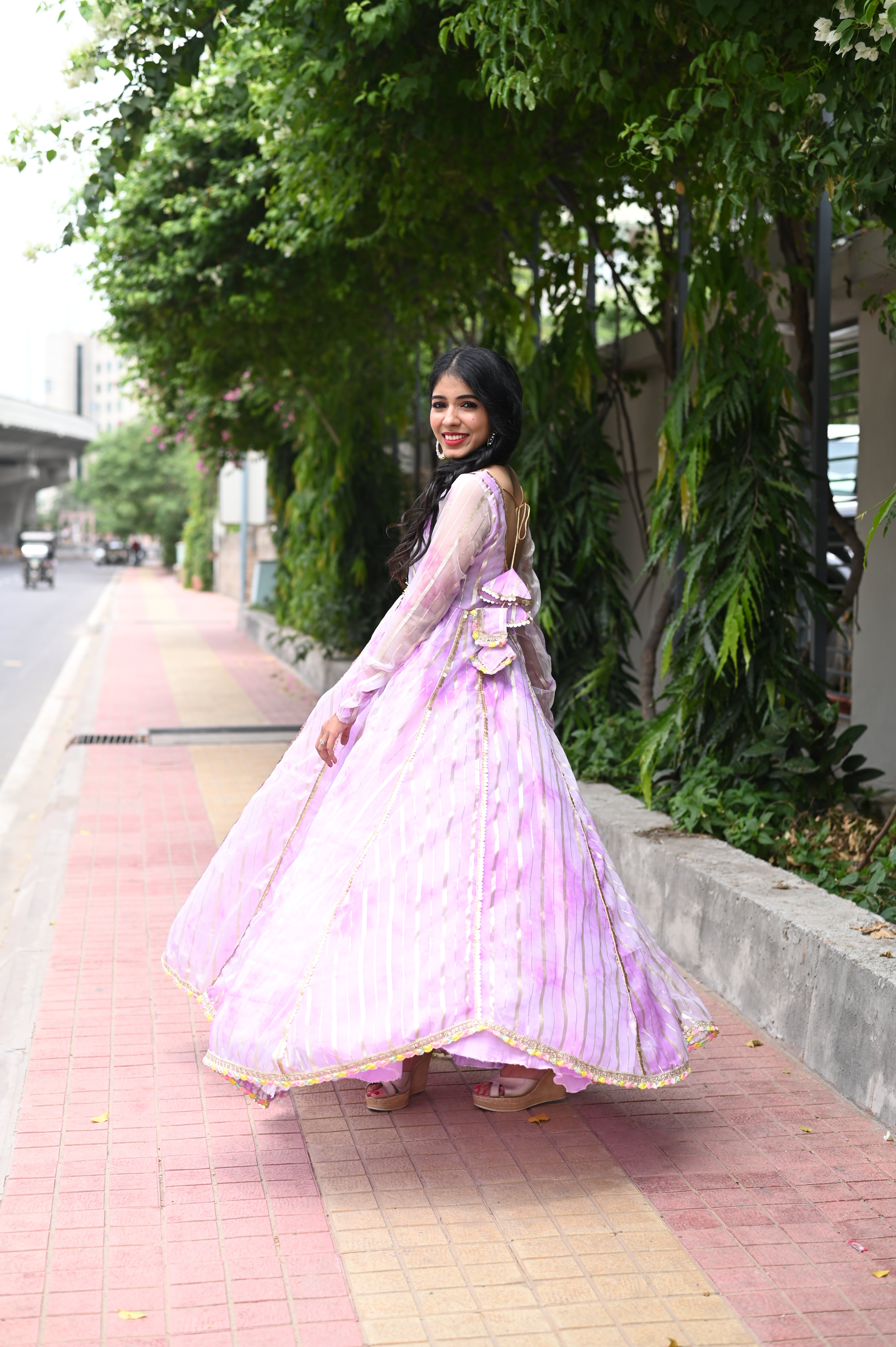 Lavender Organza Gown