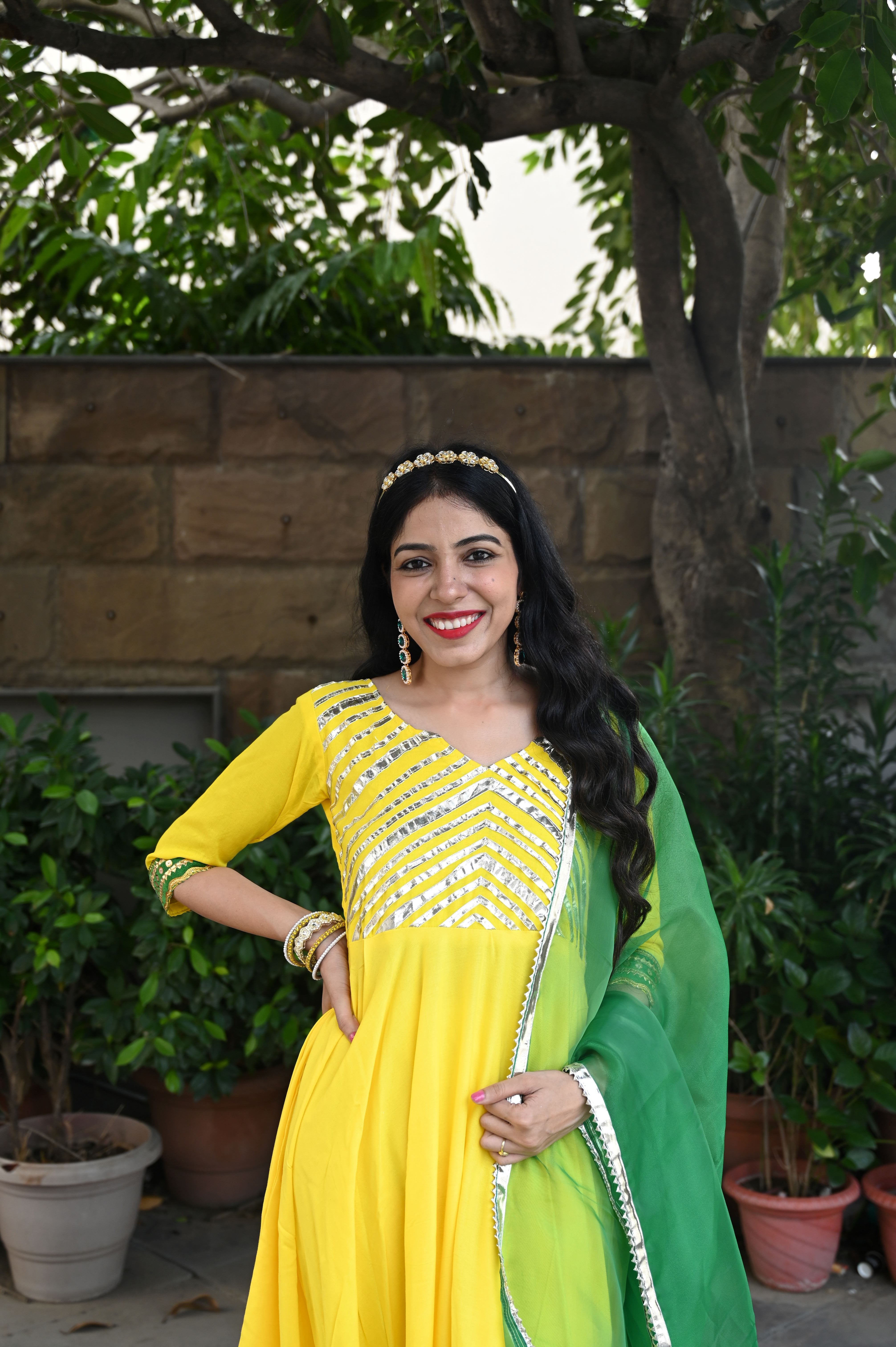 Yellow Gota Work Suit Set