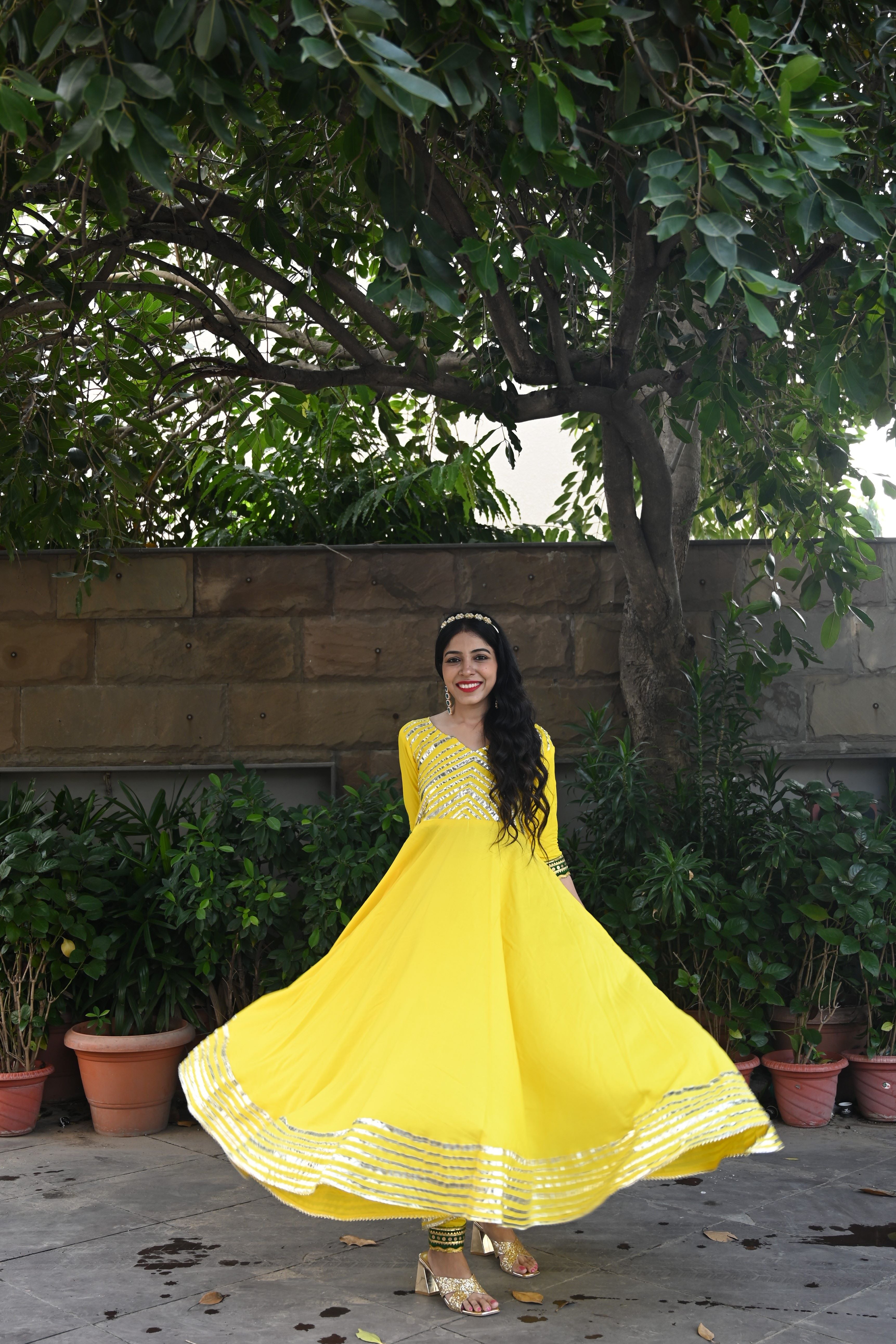 Yellow Gota Work Suit Set