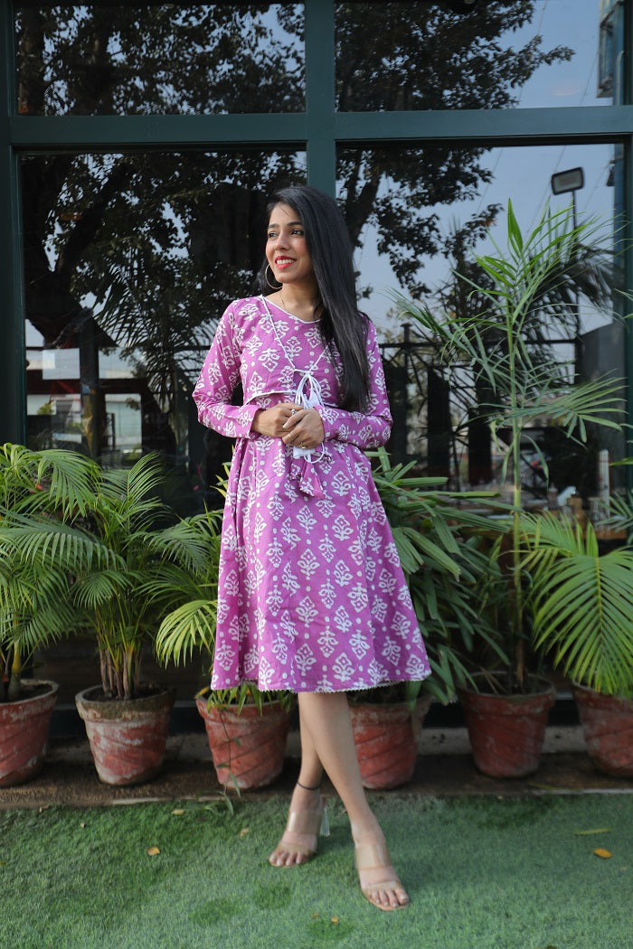 Lavender Shrug Style Dress