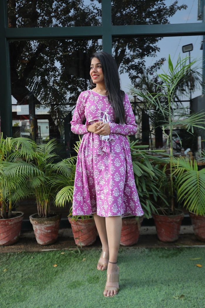 Lavender Shrug Style Dress